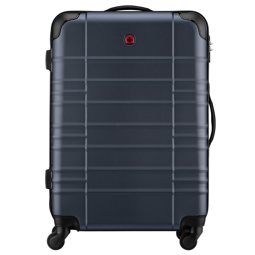Валіза Wenger Amplar, середня, пластик, 4 колеса, синя (653147) - зображення 4
