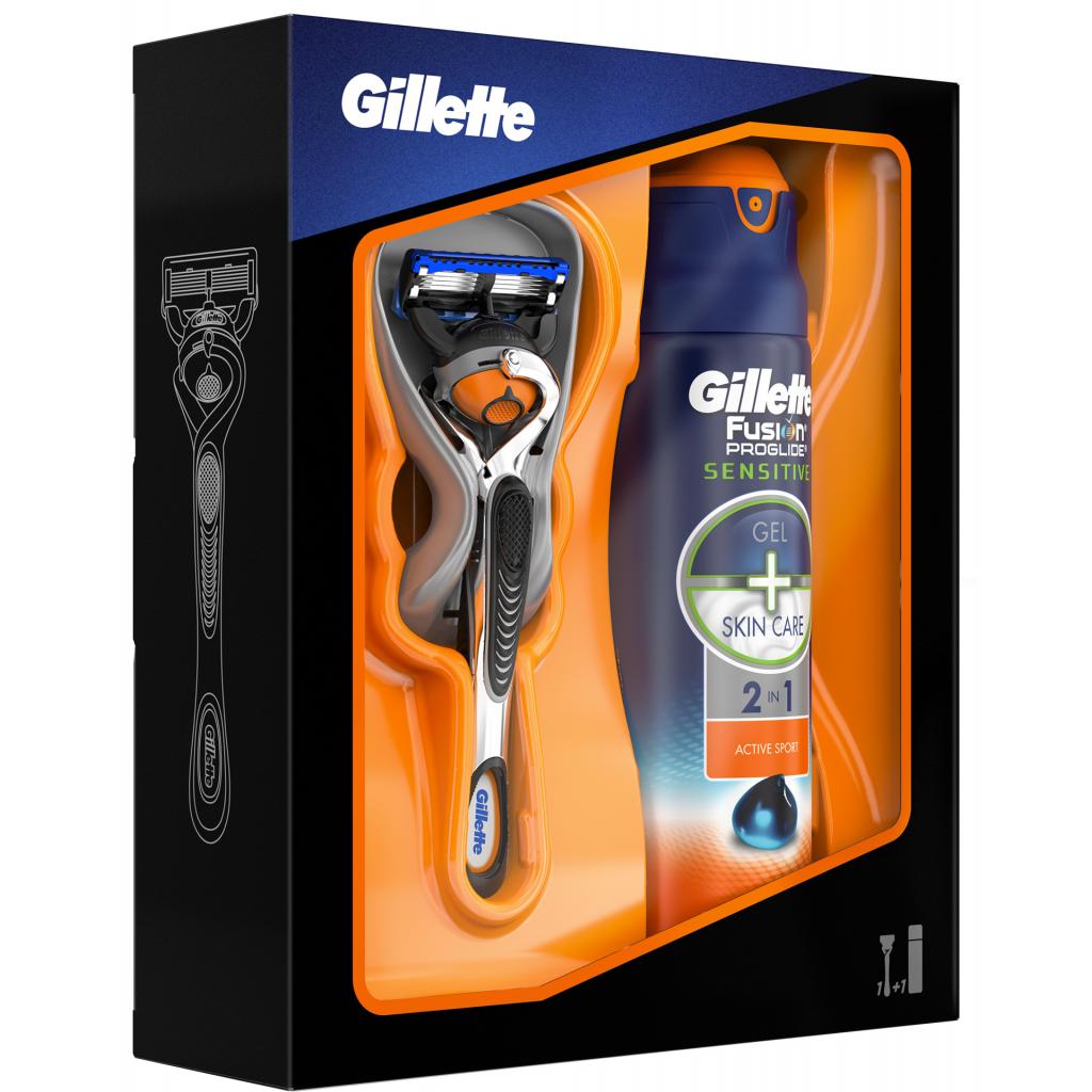 Набір для гоління Gillette Бритва Fusion ProGlide Flexball+Гель для бритья Sport 170 мл (7702018423453) - изображение 2