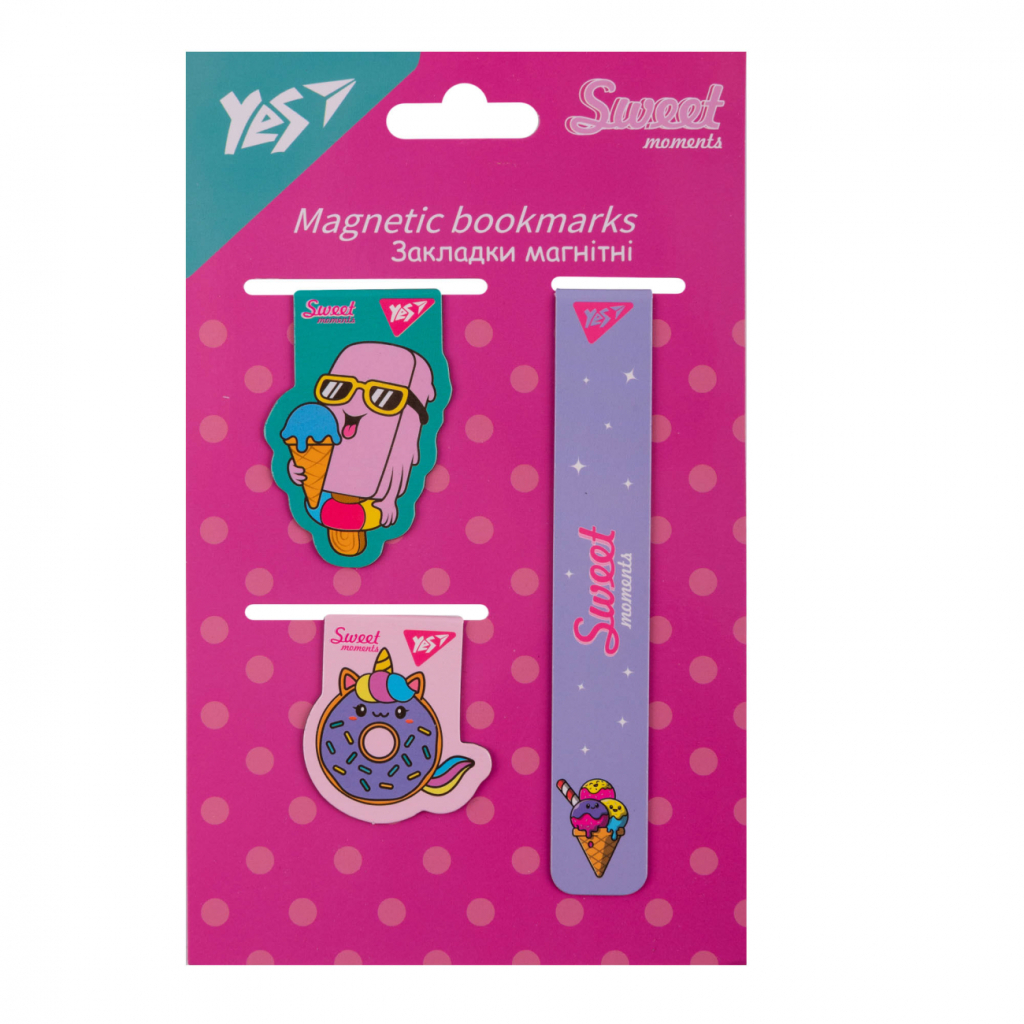 Закладки для книг Yes магнітні Sweet Cream 3 шт (708351) - зображення 1