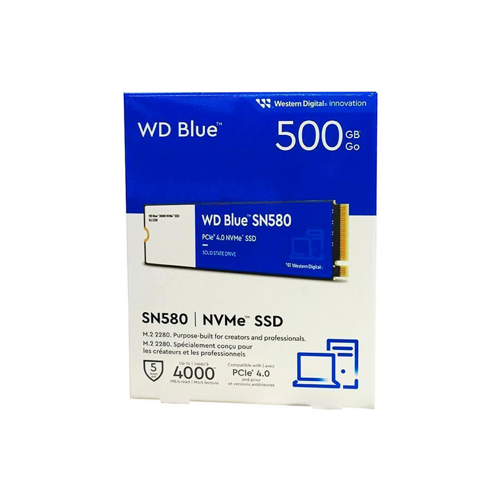 Накопичувач SSD M.2 2280 500GB SN580 Blue WD (WDS500G3B0E) - зображення 4