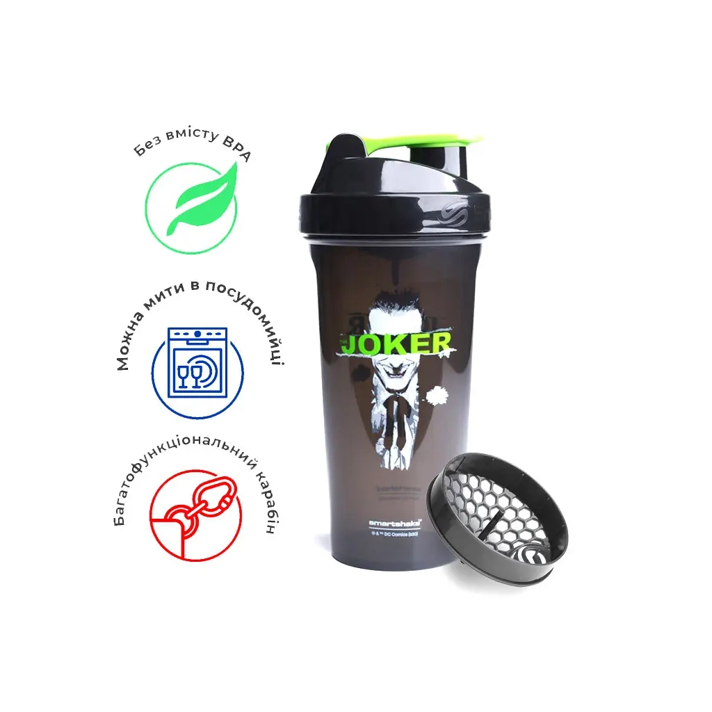 Шейкер спортивний SmartShake Lite 800ml DC Joker (10781001) - зображення 5