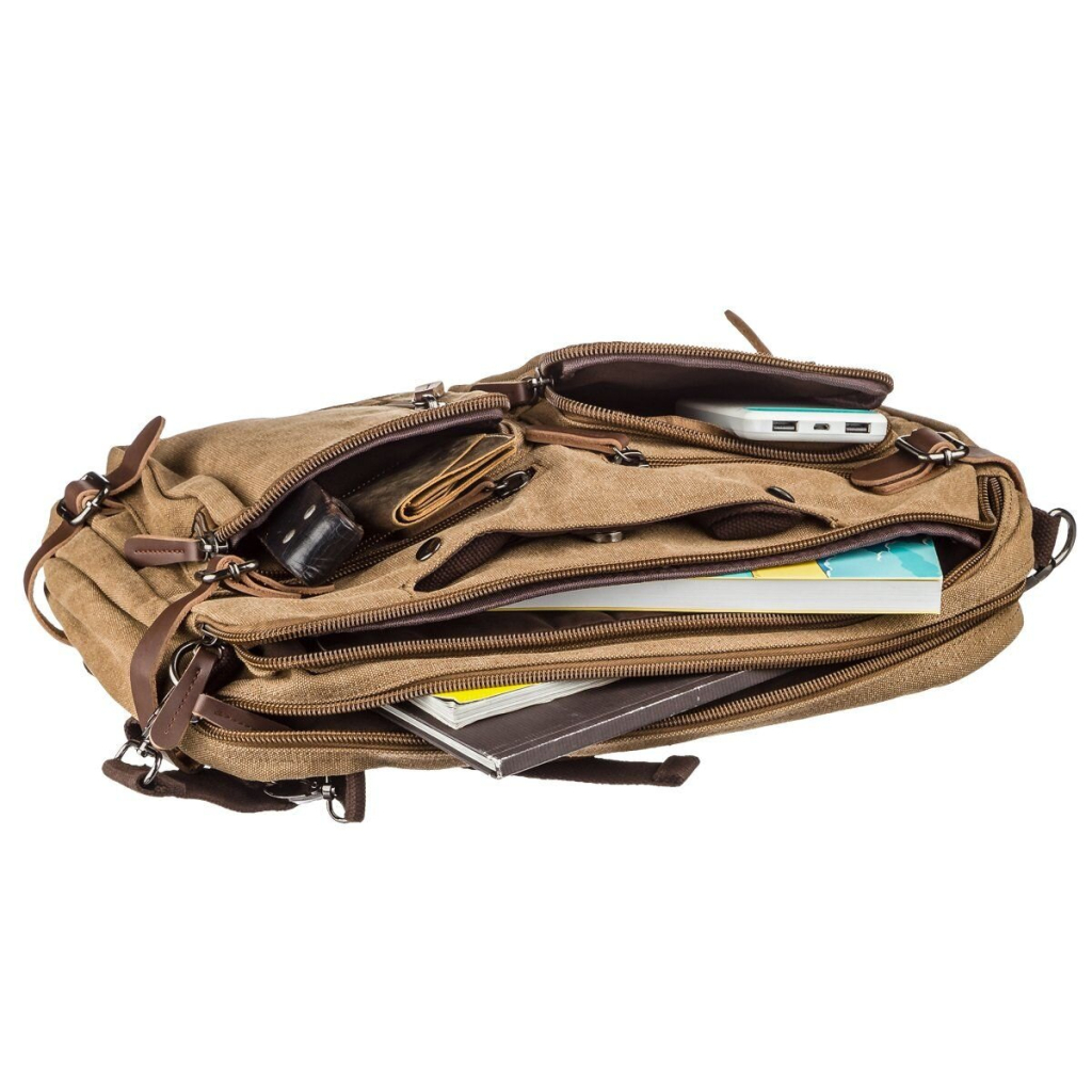 Сумка Vintage Трансофрмер текстильна Пісочна (20146) - зображення 6