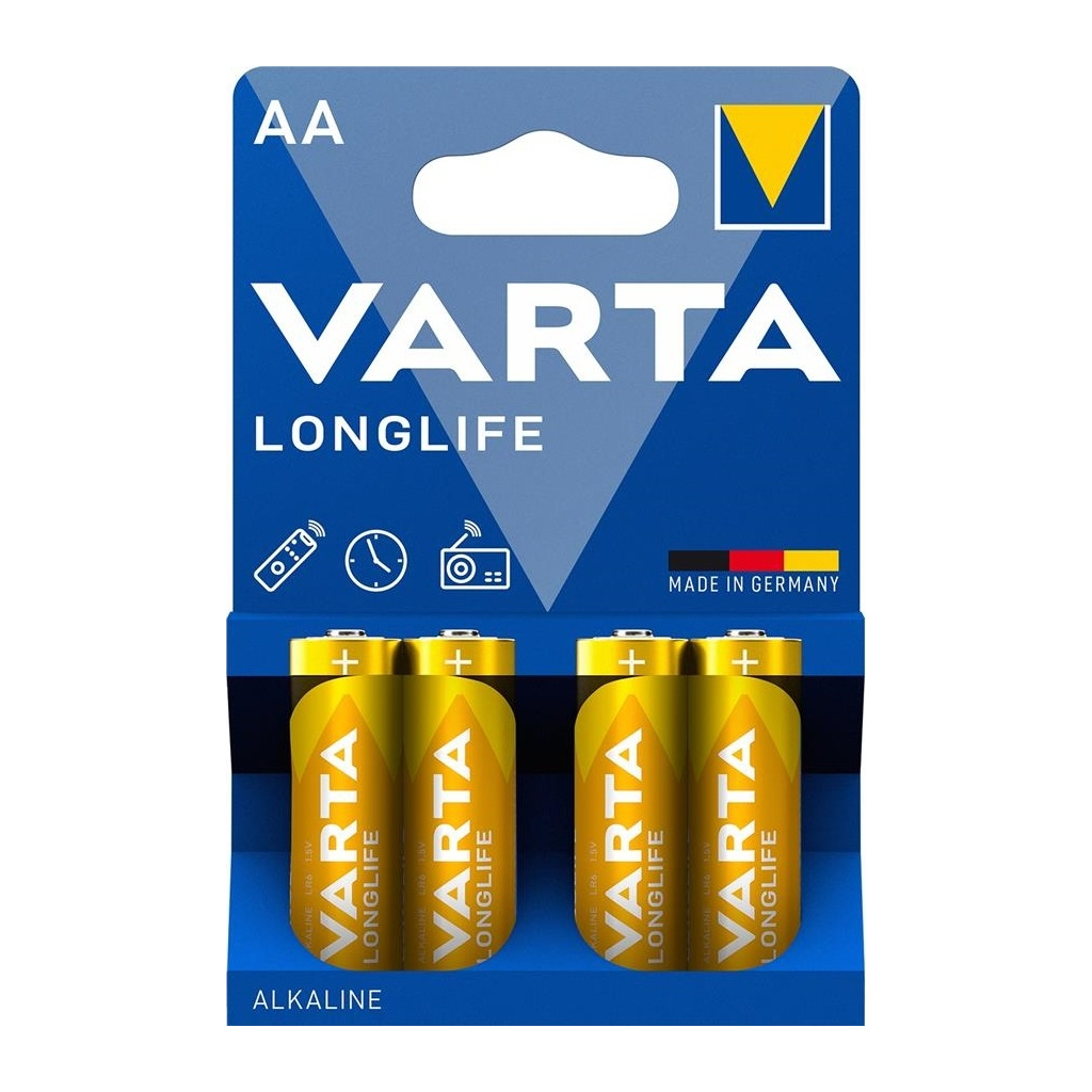 Батарейка Varta AA Longlife LR6 * 4 (04106101414) - зображення 1