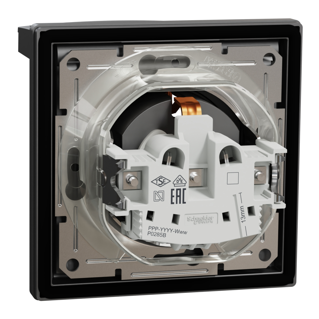Розетка Schneider Electric ASFORA з кришкою, IP44, антрацит (EPH3100371) - изображение 7