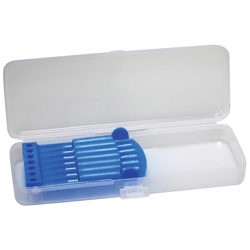 Пенал Cool For School Пластиковий із застібкою Прозорий з синім тримачем 8011 (CF85578) - зображення 2