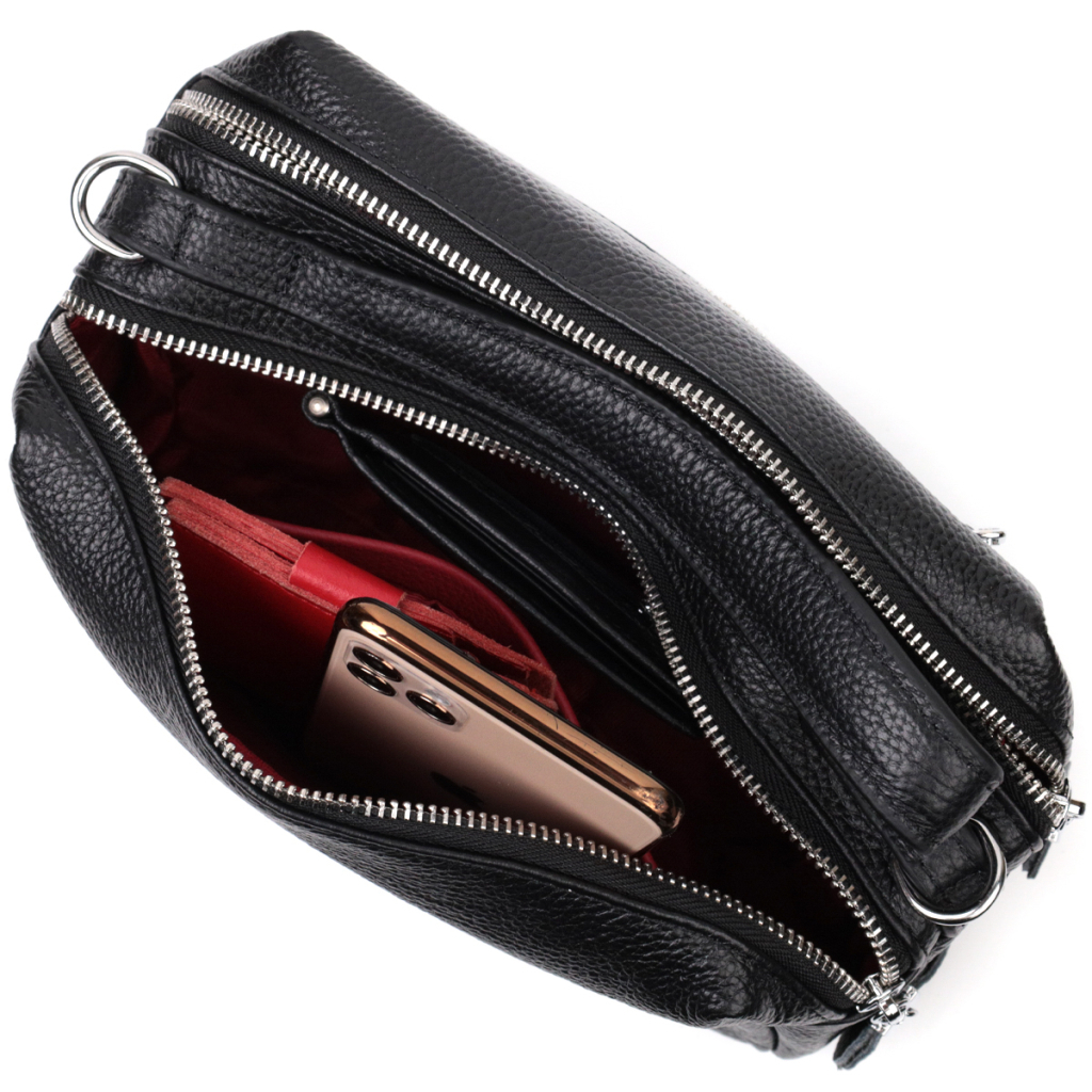 Сумка Vintage З натуральної шкіри Чорна (22343) - зображення 7