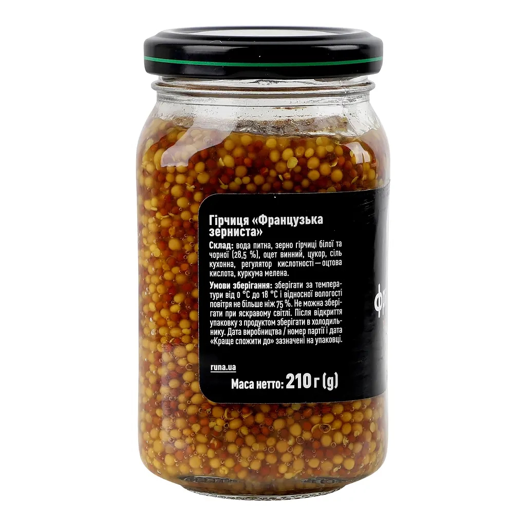 Соус Руна Гірчиця Французька зерниста 210 г (4820015944955) - зображення 2