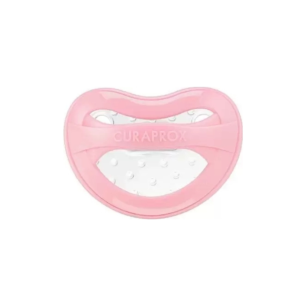 Пустушка Curaprox + контейнер для зберігання 7-18 міс. рожева (Babysoother pink size 1) - зображення 3
