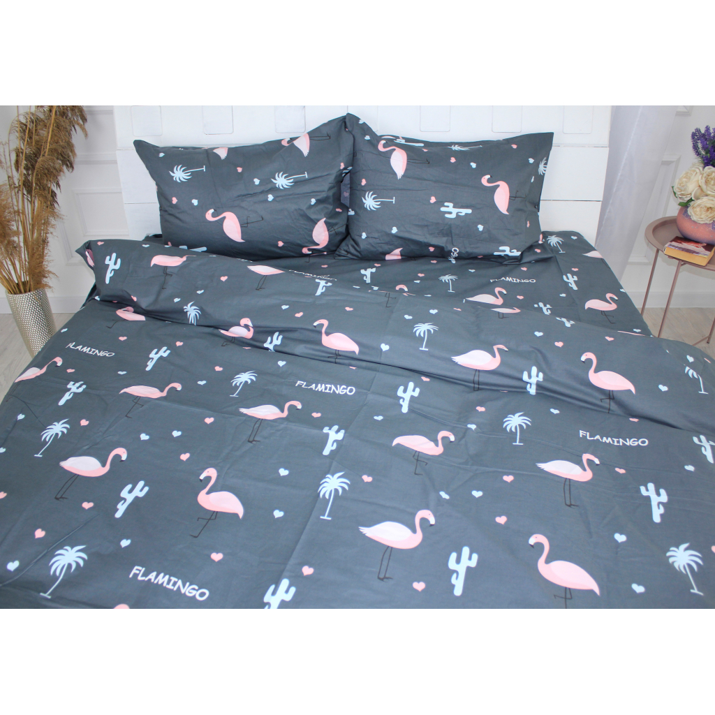 Постільна білизна MirSon Сатин 22-1289 Flamingo Сімейна 160x220 (2200003603675) - зображення 2