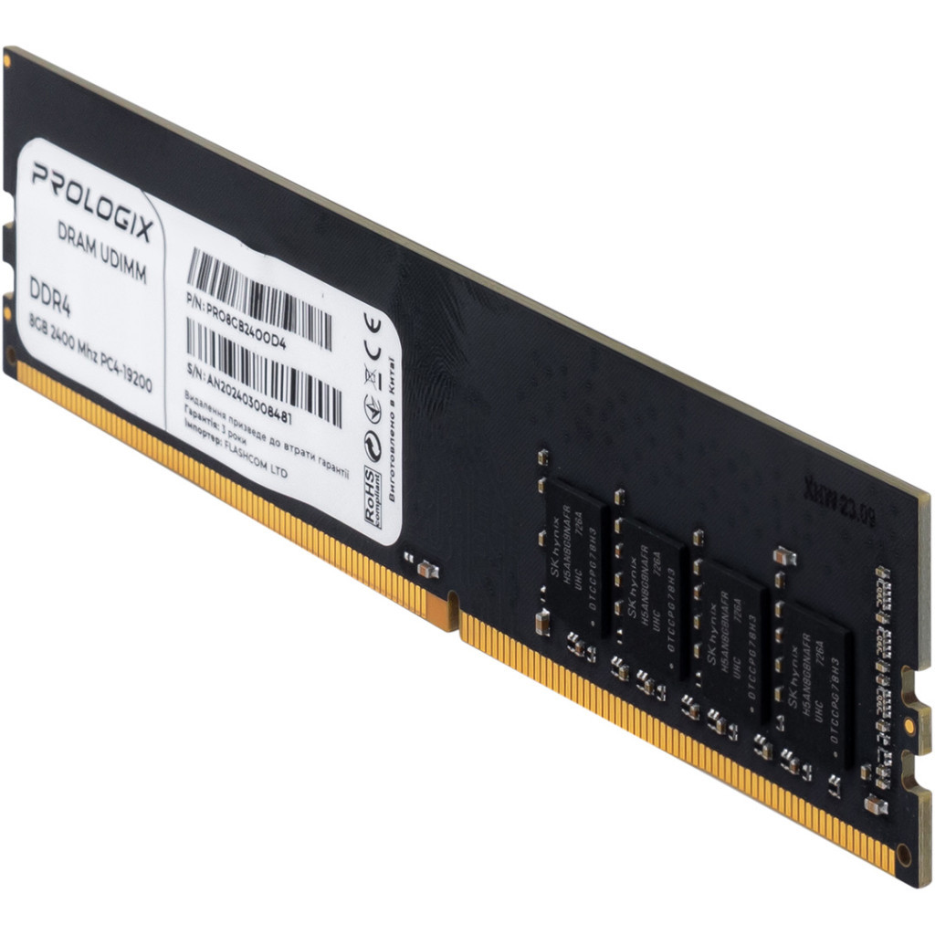 Модуль пам'яті для комп'ютера DDR4 8GB 2400 MHz Prologix (PRO8GB2400D4) - зображення 3