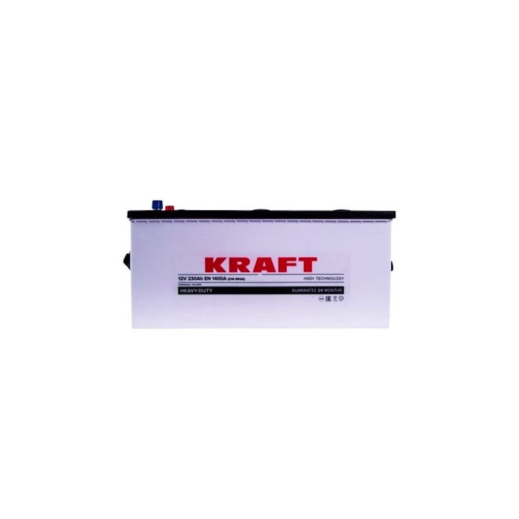 Акумулятор автомобільний KRAFT 230Ah збоку (+/-) без нижн. бурта (76328) - зображення 1