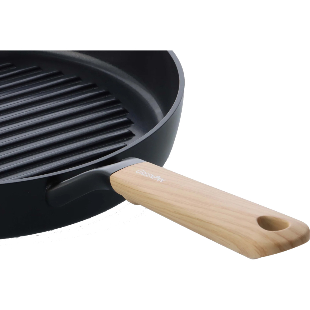 Сковорода GreenPan Eco Smartshape гриль 28 см світле дерево (CC006449-001) - зображення 3