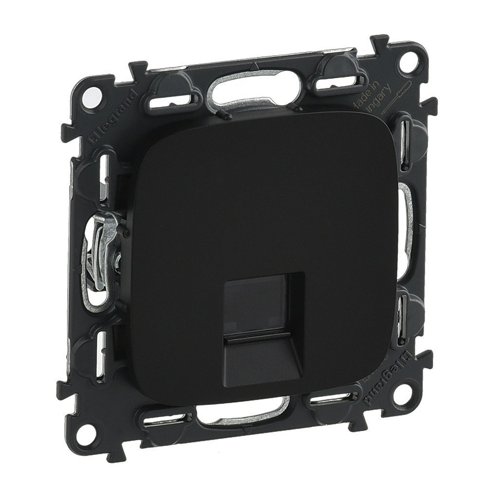 Комп'ютерна розетка Legrand Furniture RJ45 Кат.5е UTP Антрацит (753950) - зображення 1