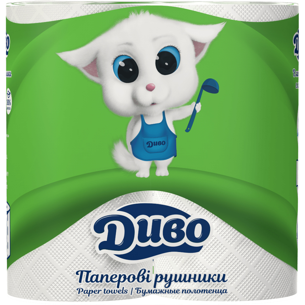 Паперові рушники Диво 2 шари 2 рулони (4820003831885) - зображення 1
