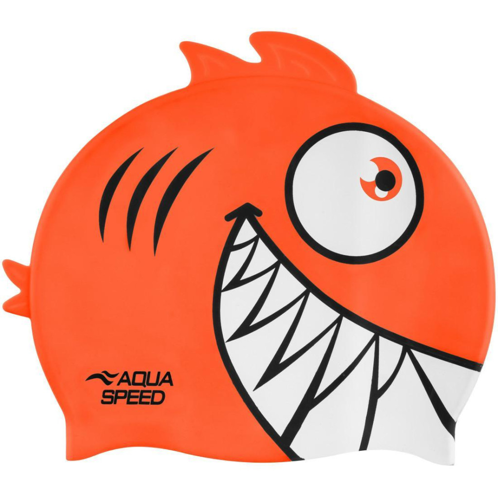 Шапка для плавання Aqua Speed Zoo Pirana 246-75 9702 помаранчовий Діт OSFM (5908217697028) - зображення 1