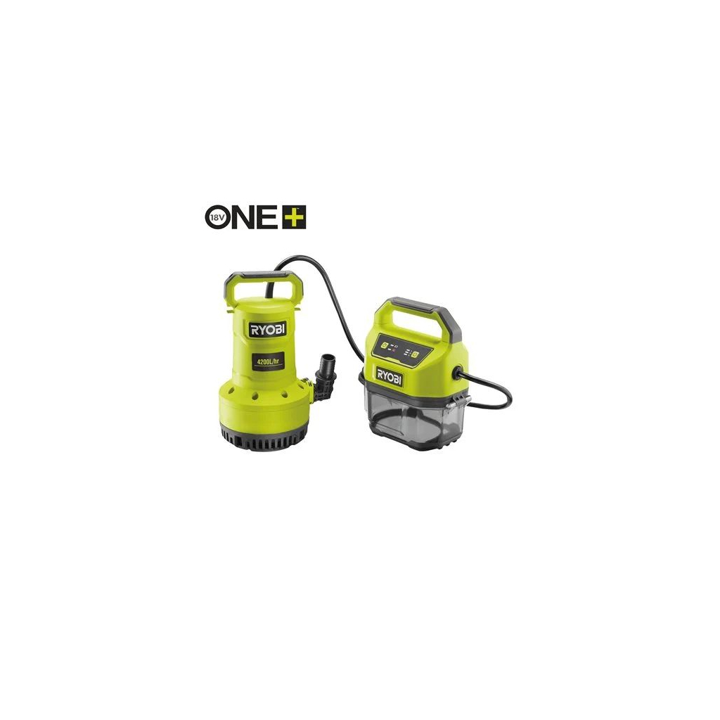 Садовий насос Ryobi для брудної та чистої води RY18SPA-0, 18В ONE+, 4200л/г (без АКБ та ЗП) (5133005778) - зображення 2