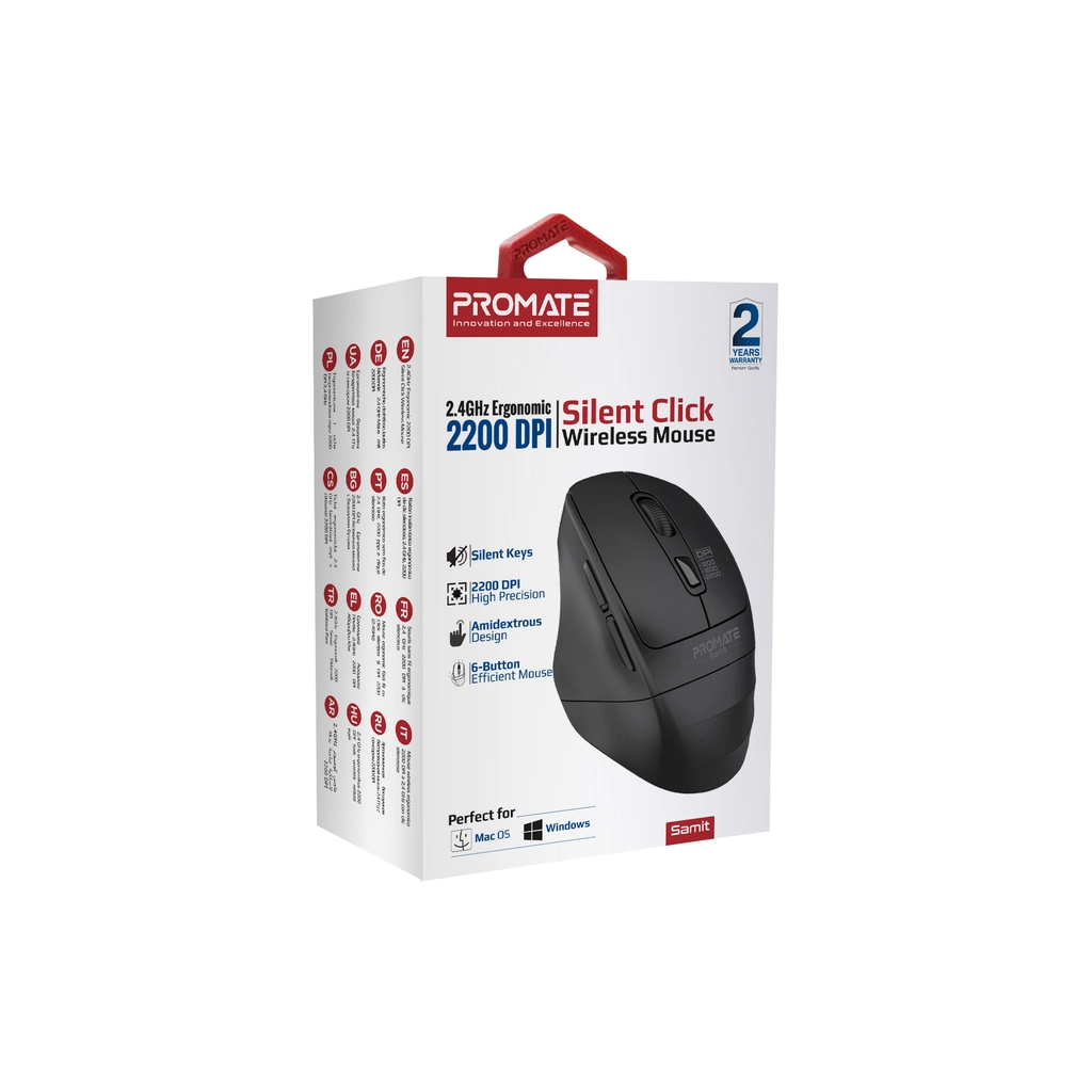 Мишка Promate Samit Wireless Black (samit.black) - зображення 6