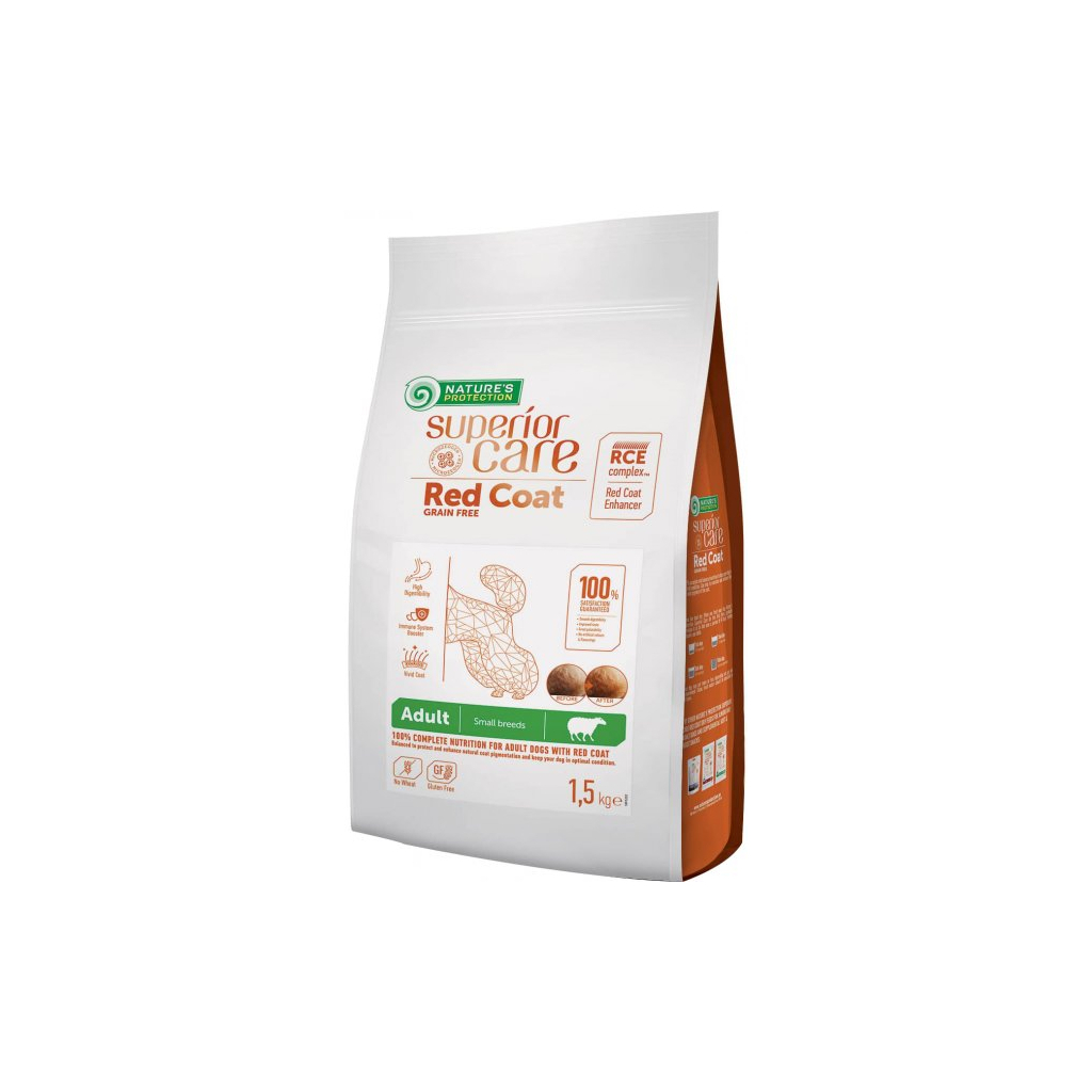 Сухий корм для собак Nature's Protection Superior Care Red Coat Adult Small Breeds with Lamb 1.5 кг (NPSC47232) - изображение 1