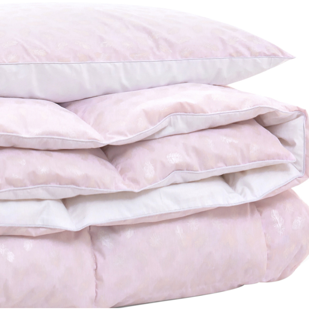 Ковдра MirSon Набір №2166 Bio-Pink Зима 90% пух 200х220 + подушка (2200003025491) - зображення 1