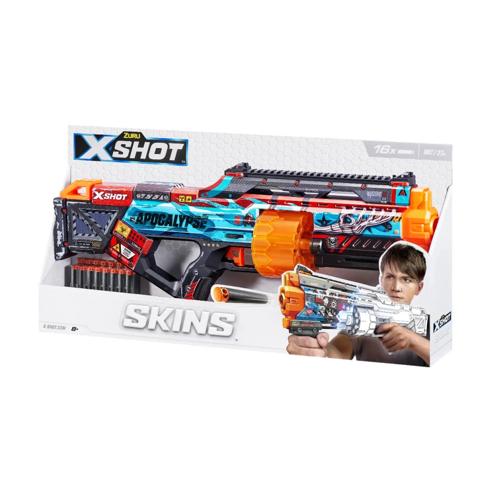 Іграшкова зброя Zuru X-Shot Швидкострільний бластер Skins Last Stand Faze (16 патронів) (36518H) - зображення 4