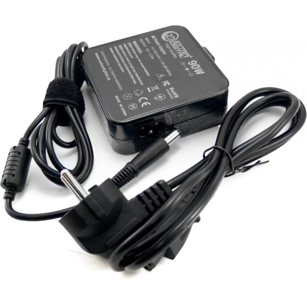 Блок живлення до ноутбуку Extradigital HP 19V, 4.74A, 90W (7.4x5.0) High Quality (PSH3885) - зображення 1