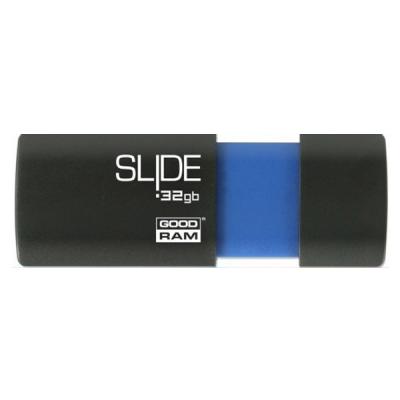 USB флеш накопичувач Goodram 32GB Sl!de Blue USB 2.0 (PD32GH2GRSLBR10) - зображення 1