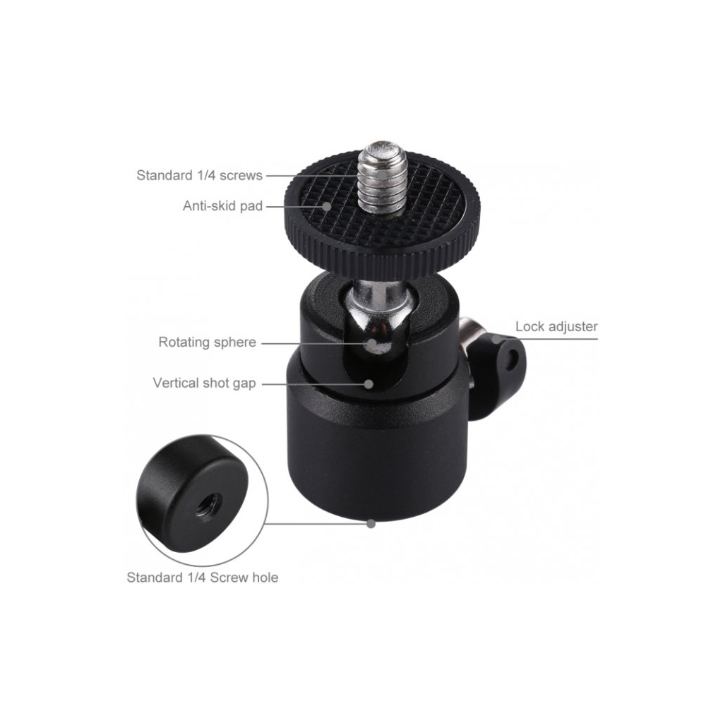 Голова штативна Puluz 1/4" (PU412) - зображення 4