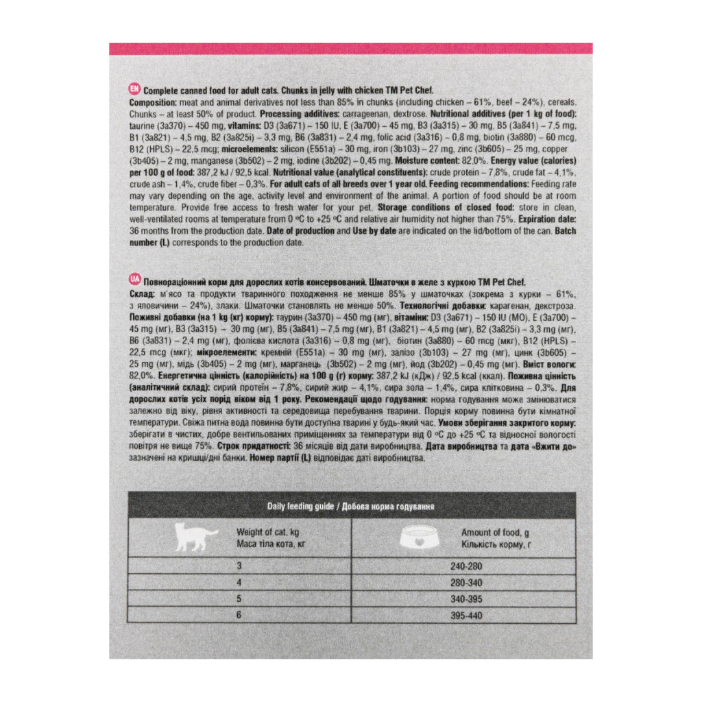 Вологий корм для кішок Pet Chef З куркою 415 г (4820255193564) - зображення 8