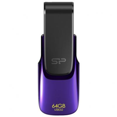 USB флеш накопичувач Silicon Power 64Gb Blaze B31 Purple USB 3.0 (SP064GBUF3B31V1U) - зображення 1