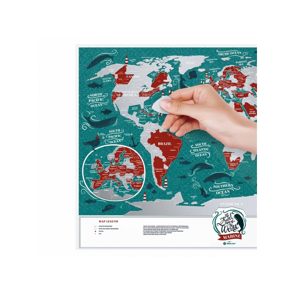 Скретч карта 1DEA.me Travel Map Marine World (13020) - изображение 5