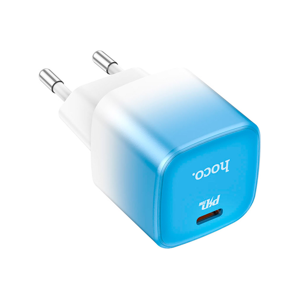 Зарядний пристрій HOCO C101A USB-C PD20W Ice Blue (6931474769374) - зображення 5