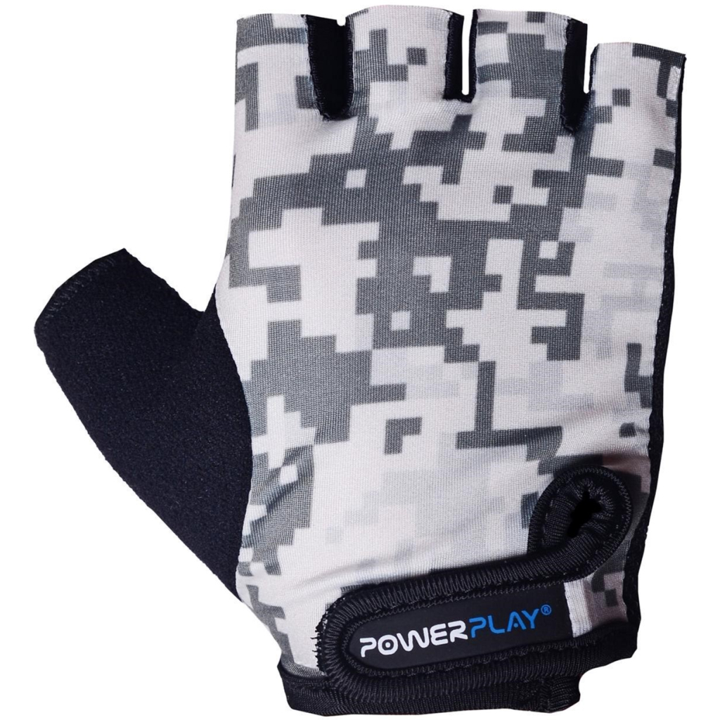 Велорукавиці PowerPlay 5454 Камуфляж Сірі XS (5454_XS_Grey) - зображення 2