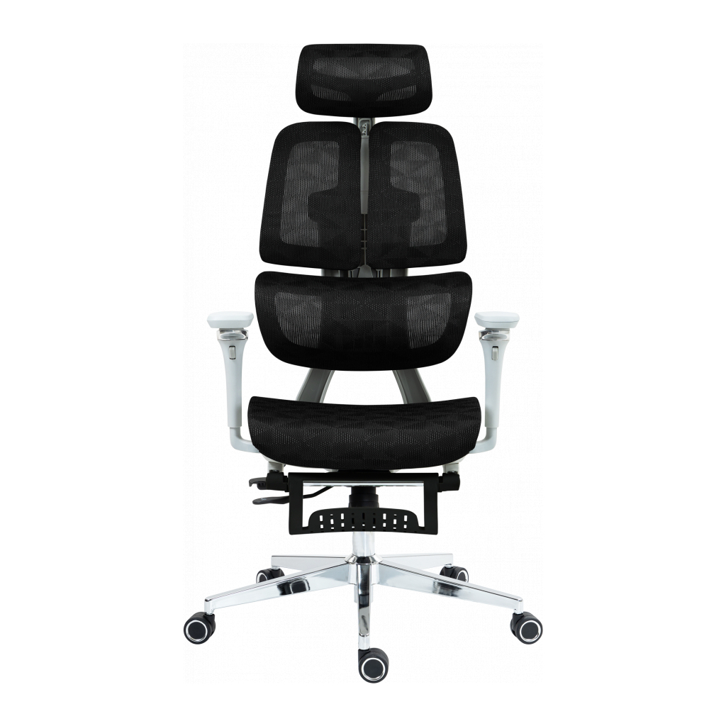 Офісне крісло GT Racer B-2450 White/Black - зображення 8