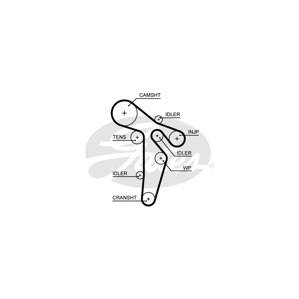 Комплект ременя ГРМ з помпой Gates KP15648XS-1 - зображення 1