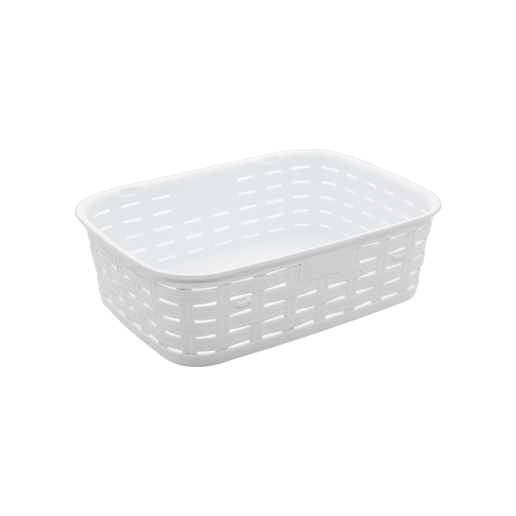 Кошик для зберігання Irak Plastik під ротанг білий 1.75 л (5541) - зображення 1
