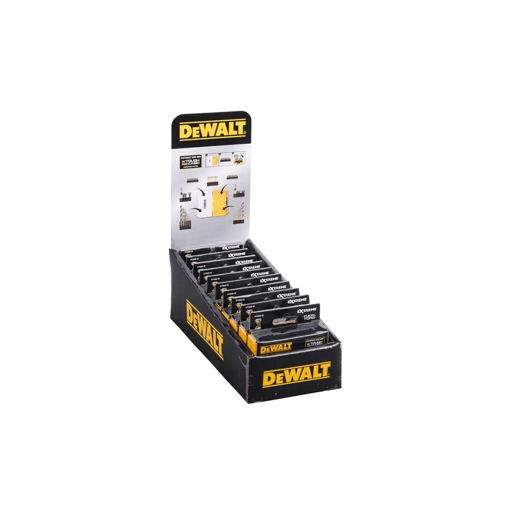 Набір біт DeWALT в касеті для Tough Case, FlexTorq, L=57 мм, Рh1, Рh2-2шт, Рz1, Рz2-2шт. (DT70819) - зображення 3