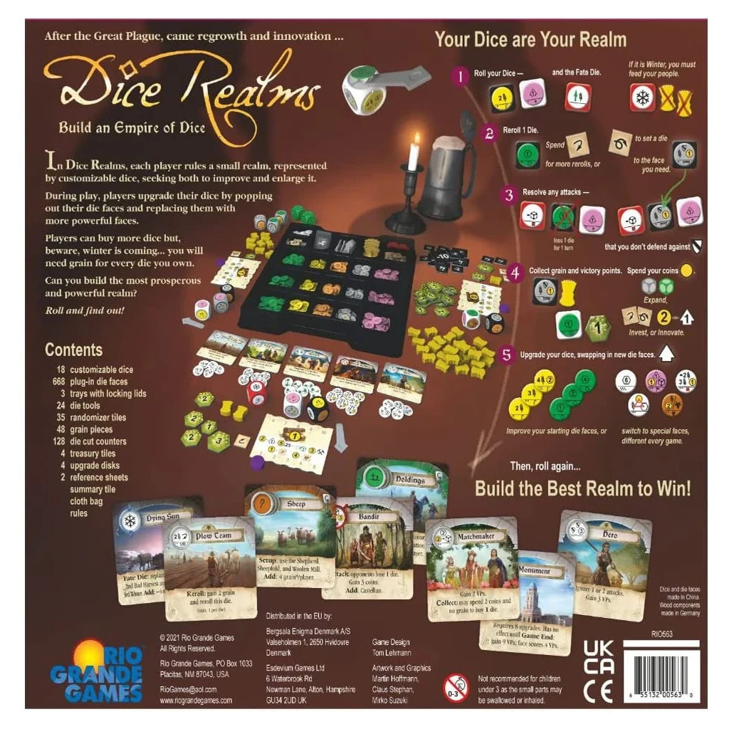 Настільна гра Rio Grande Games Dice Realms (Королівство Кубиків) англ. (655132005630) - зображення 5
