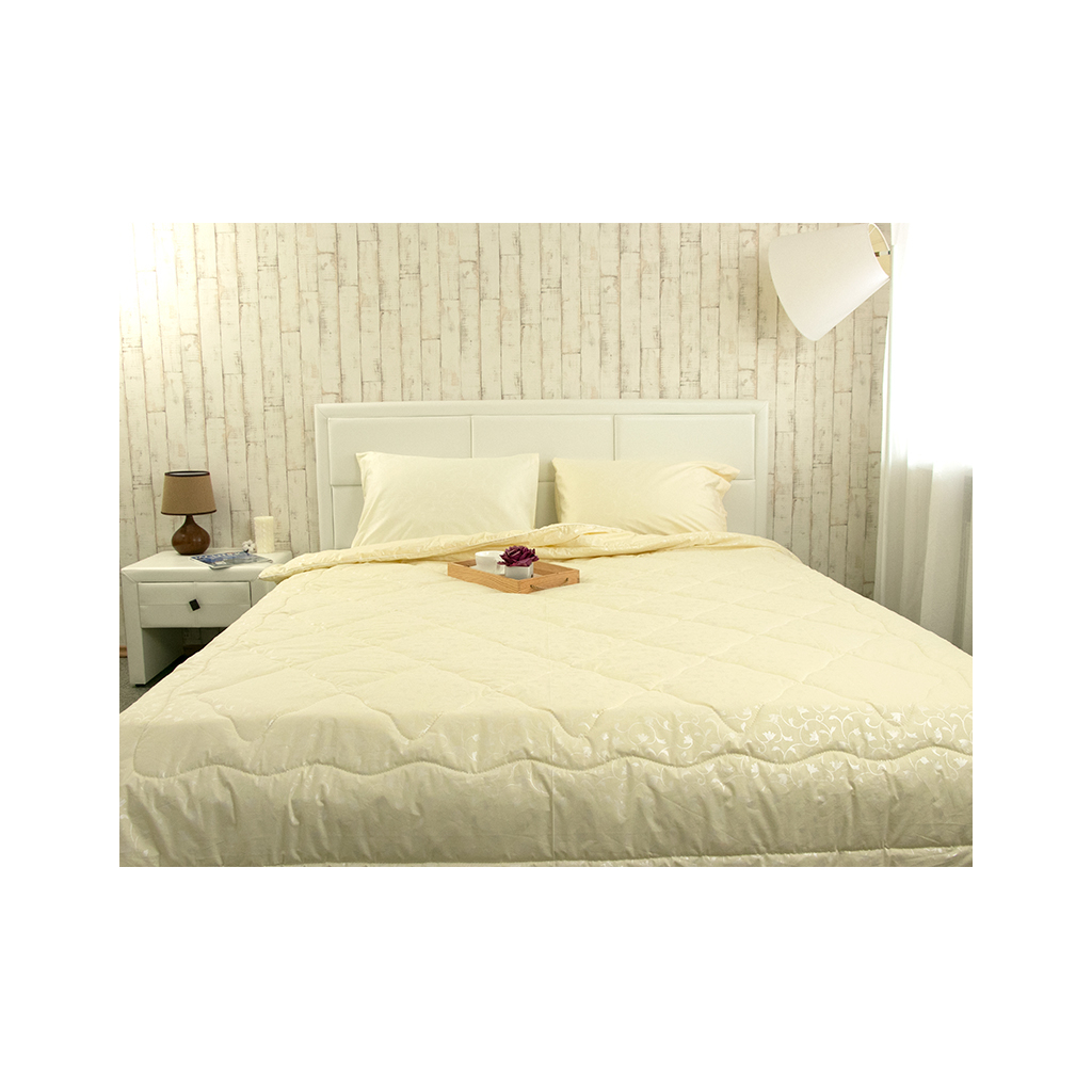 Ковдра Руно вовняна Ніжність молочна літо 200х220 (322.29ШНУ_Молочний вензель) - зображення 6