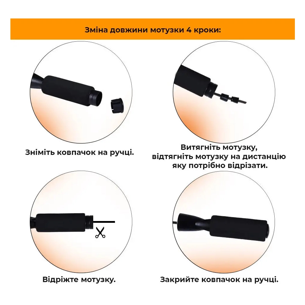 Скакалка PowerPlay 4211 швидкісна 120г х 2 Чорна (PP_4211) - зображення 4