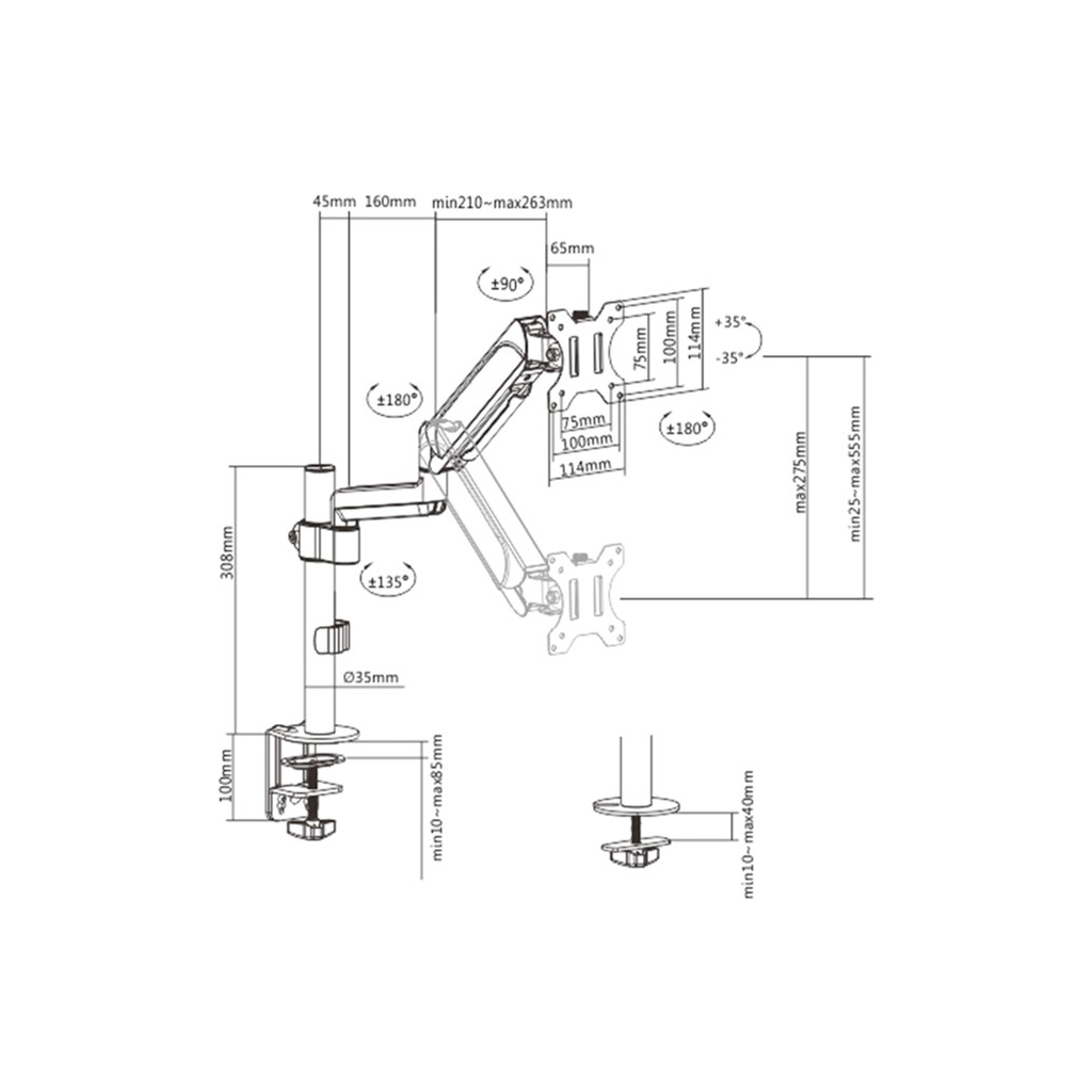 Кронштейн Gembird MA-DA1P-01 - зображення 2