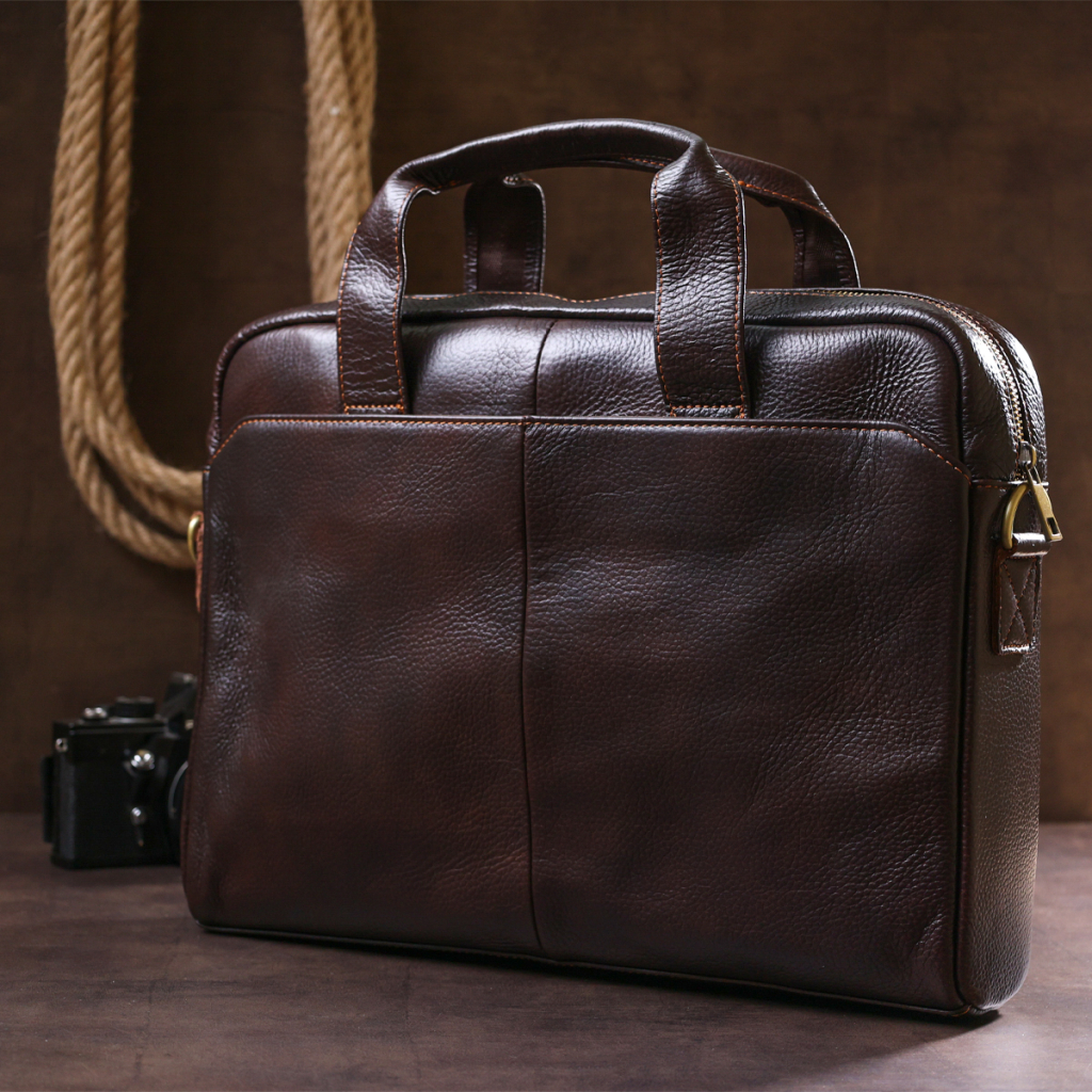 Сумка Vintage Чоловіча шкіряна Коричнева (20679) - зображення 9