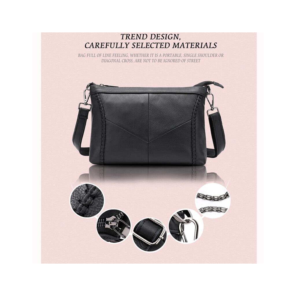 Сумка Vintage Шкіряна Чорна (20051) - зображення 10