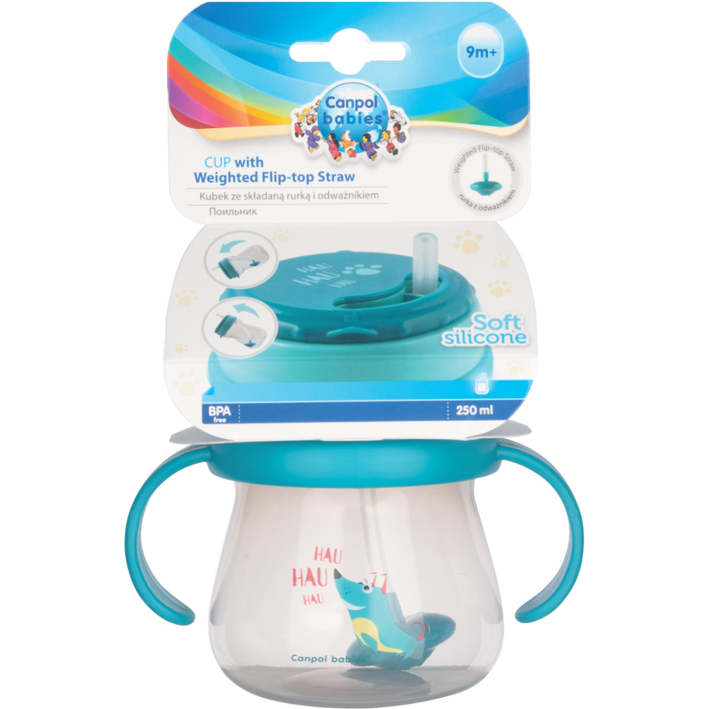 Поїльник-непроливайка Canpol babies зі складаною силіконов трубочкою з обважнювачем 250 мл (56/517) - зображення 3