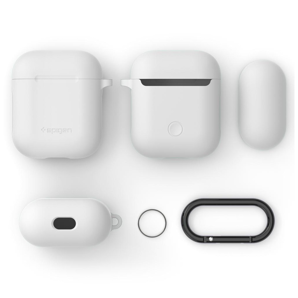 Чохол для навушників Spigen для AirPods Silicone White (066CS24809) - зображення 6