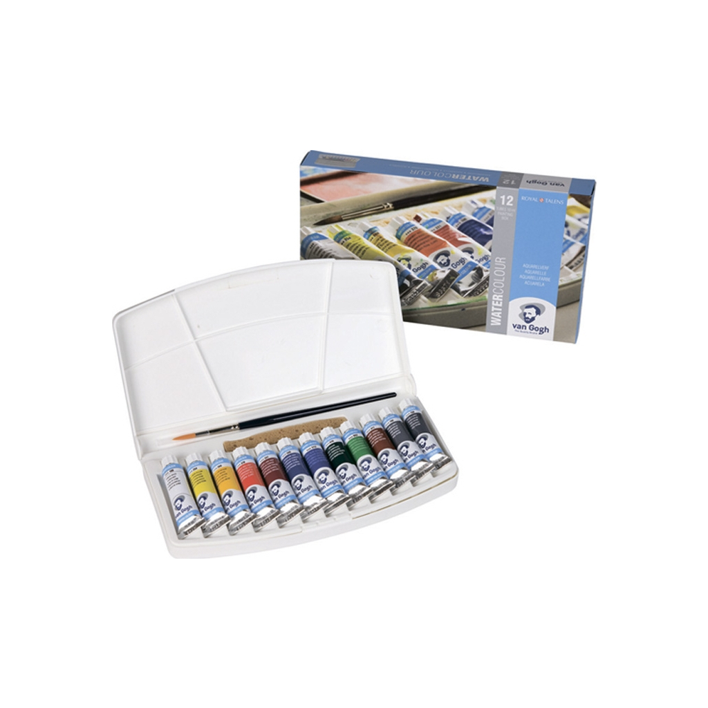 Акварельні фарби Royal Talens Van Gogh 12 кольорів 10 мл + пензлик, пластик (8712079048853) - зображення 3