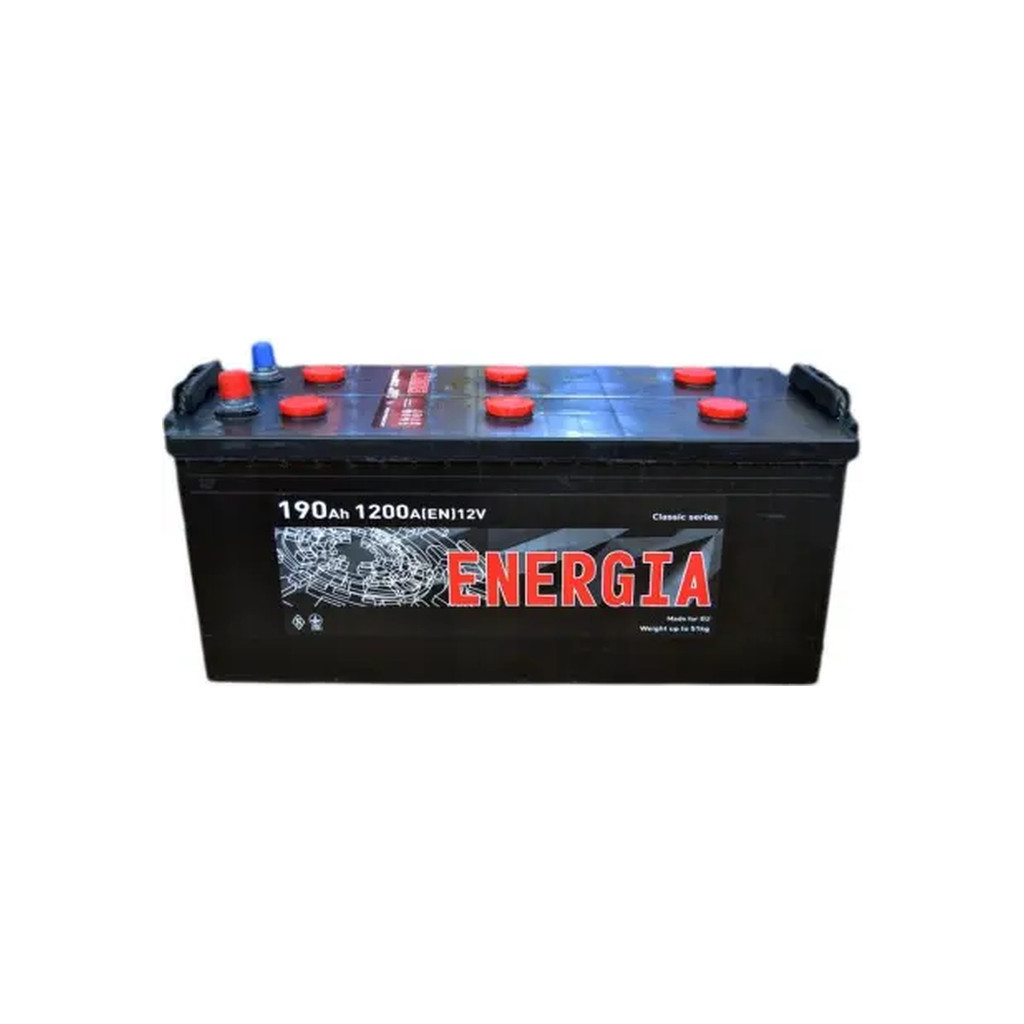 Акумулятор автомобільний ENERGIA Truck 190Ah бокова(+/-) (1200EN) (22395) - зображення 1