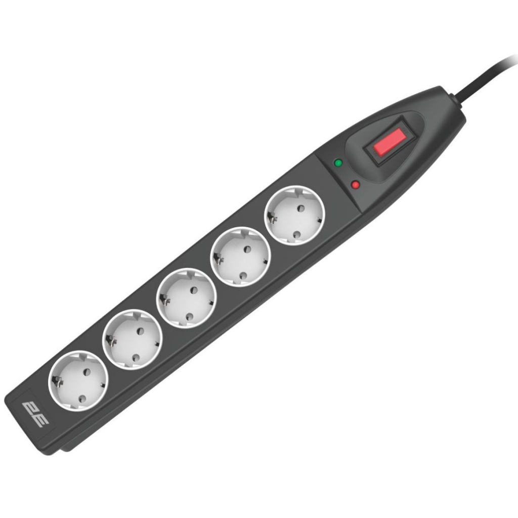 Мережевий фільтр живлення 2E 2E-SP515M10BK 10m (2E-SP515M10BK) - зображення 1