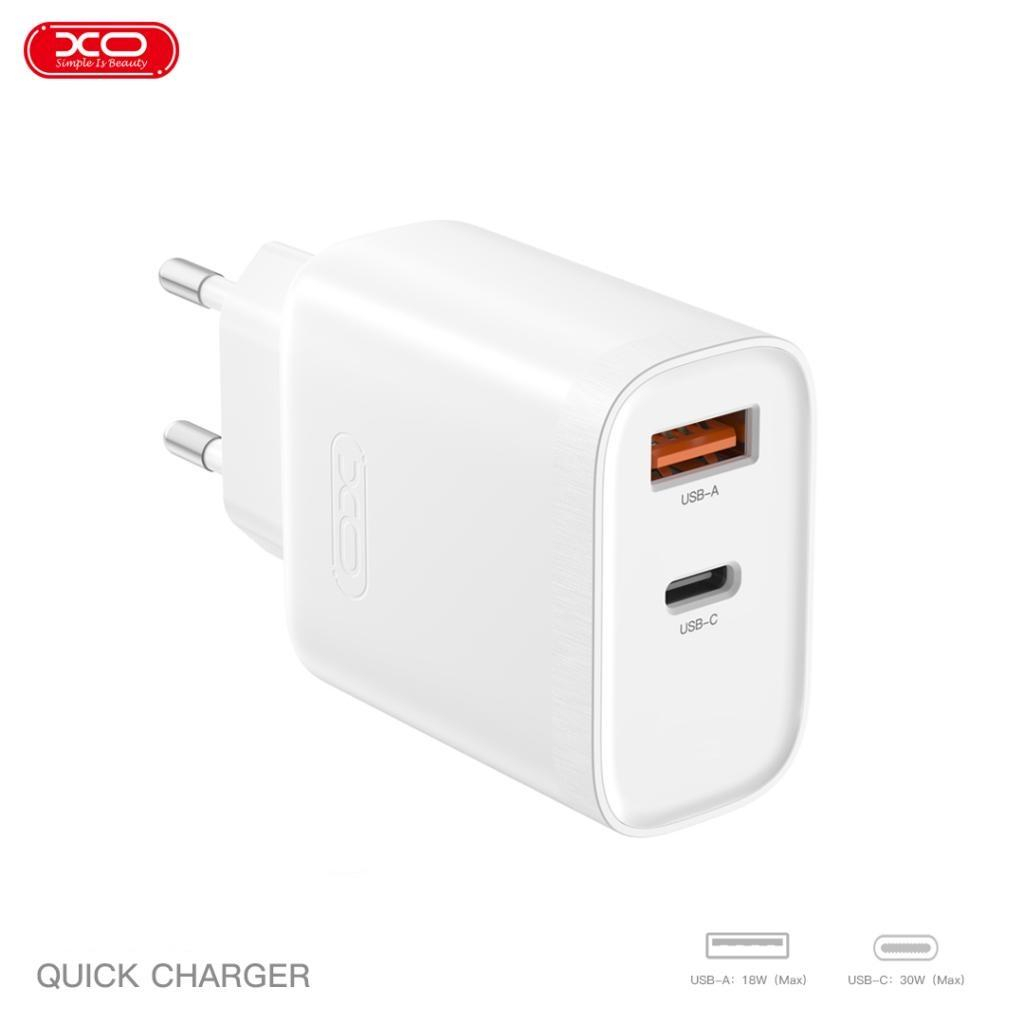 Зарядний пристрій XO 1xUSB-C PD30W + 1xUSB QC3.0 (XO-QC16) - зображення 5