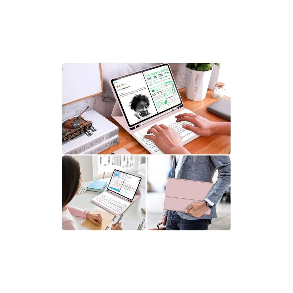 Чохол до планшета BeCover Keyboard Apple iPad 10.2 2019/2020/2021 Pink (711137) - зображення 6