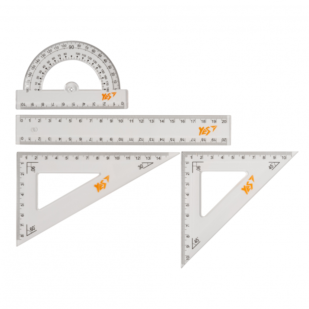Лінійка Yes набір 4 предмета лінійка 20 см (370262) - изображение 2